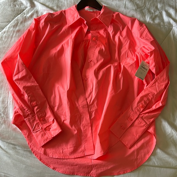 Good American Tops - Good American shirt and short set. Fiery coral. NWT